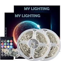 My Lighting Smart Fairy String Lights 10M,100 LED RGB Music Sync Color Changing, USB Powered, Bluetooth Remote APP Control Waterproof for Birthday Halloween Christmas Party Decor (Colors)