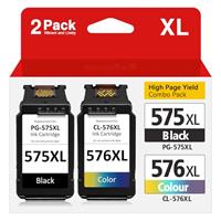 CARTRIGO PG-575XL CL-576XL Ink Cartridges (1 Black + 1 Colour) High-Yield Replacement for Canon Pixma TS3550i, TS3551i, TR4750i, TR4751i Printers Compatible with 575XL & 576XL Cartridges