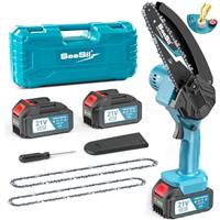 Seesii Mini Chainsaw Cordless with 24000mAh Batteries, Electric Saws for Tree Branches