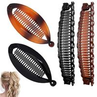4 Pcs Banana Hair Clip Double Comb Long Hair Clips Grip Comb