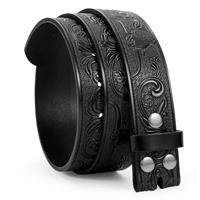 WERFORU Men's Faux Leather Belt Strap without Buckle Western