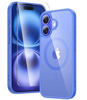 FNTCASE for iPhone 16 Case: Clear Magnetic Military Grade Drop Protection Anti Yellowing Slim Case - Rugged Shockproof Protective Transparent Cell Phone Cover