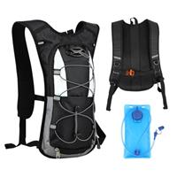 Hydration Backpack Waterproof Breathable Outdoor Sports Backpack with 2L Hydration Bladder for Cycling Camping Fitness Climbing Hiking Hydration Bag 380g for Men and Women