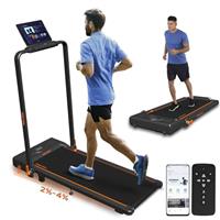 Treadmill with 10% Incline Foldable Under Desk Walking Pad with LED Display Remote Control Portable Workout Machine for Home/Office Exercise Support APP