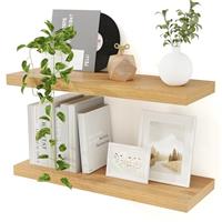 Floating Shelves for Wall, Long Floating Shelves Set of 2, Floating Shelves Wooden Wall Mounted Shelves for Storage & Organizer, Floating Shelves for Bathroom Living Room Bathroom Kitchen Farmhouse