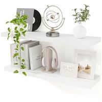 Floating Shelves for Wall, Long Floating Shelves Set of 2, Floating Shelves Wooden Wall Mounted Shelves for Storage & Organizer, Floating Shelves for Bathroom Living Room Bathroom Kitchen Farmhouse