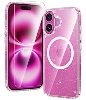 FNTCASE for iPhone 16 Case: Clear Magnetic Military Grade Drop Protection Anti Yellowing Slim Case - Rugged Shockproof Protective Transparent Cell Phone Cover