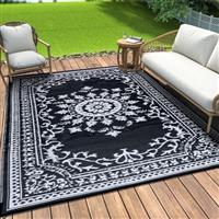 OMERAI Garden Rugs Outdoor Waterproof Portable Reversible Recycled Plastic Outdoor Rug for Patios,Camping,Deck,Beach,Picnic,Backyard