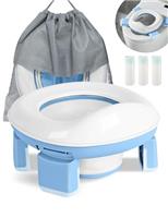 DEANIC 2-in-1 Travel Potty for Toddlers, Potty Training Toilet Seat for 1-4 Years Boys Girls