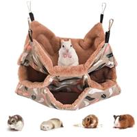 ZYYRSS 3-Layer Pet Cage Hammock, Small Animals Hanging Bed S
