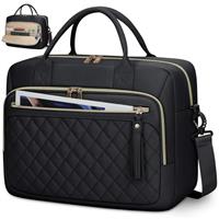 RAINSMORE 17 Inch Laptop Bags for Women Large Laptop Case Messenger Bag Work Bags for Women 17.3 Inch Teacher Bag Computer Bag Laptop Briefcase for Business Office Travel College