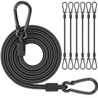 Bungee Cords with Carabiner Clips for Outdoor, Camping, Tarps, Bike Rack, Tent, Truck