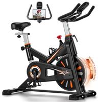 Advamsoler Exercise Bike for Home Gym Use, Indoor Cycling Spin Bike with LCD Display & Tablet Holder, Quiet Stationary Bike for Fitness Cardio Workout