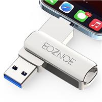 EOZNOE USB Flash Drive for iPhone, External Storage Pen Drive to Save More Photos Video, USB 3.0 Flash Drive High Speed Pen Memory Compatible with iPhone/iPad/Android/PC