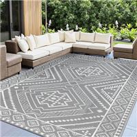 Capslpad Outdoor Rug for Patio Waterproof RV Camping Rug Reversible Plastic Straw Rug Portable Boho Picnic Carpet Rug for Patio Porch Backyard Beach Tent RV Travel Terrace Garden Decor