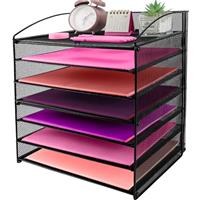 ideallife 5 Tier Mesh Desktop File Organizer, Paper Letter T