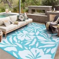 VKLIVING Outdoor Rug for Patios Waterproof Reversible Garden Carpet, UV Resistant Modern Floor Mat, Portable Lightweight Area Patio Rugs