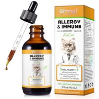 Cat Allergy Relief, Cat Itchy Skin Relief, Antihistamine for Cats, Cat Vitamins Support Skin, Liver Health, Aid Digestion, Immunity Boost, Seasonal Allergy Relief for All Breeds & Sizes Cats - 60ml