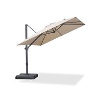 PURPLE LEAF Garden Cantilever Parasol, Large Square Patio Umbrella with Crank Handle and Tilt for Balcony and Outdoor