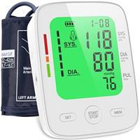 Medical Blood Pressure Machine for Home Use, Upper Arm 22-42cm Large Cuff Blood Pressure Monitors, LCD Digital Display | CE Certified | MHRA Registered | 2 * 99 Sets Memory | Heart Rate Monitor