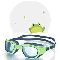 Zeligerstar Kids Swim Goggles with Silicone Swim Cap, Swimming Goggles for Kids 6-14, Anti-Fog UV Protection Pool Goggles Cap Set for Boys Girls Children