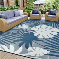 Homcomodar Outdoor Rug UV Resistant Camping Mat Plastic Straw Rug Reversible Mats Waterproof Patio Rug for Picnic Balcony