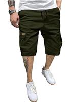 Meilicloth Mens Cargo Shorts Casual Summer Drawstring Classic Stretch Short Pants with Pockets