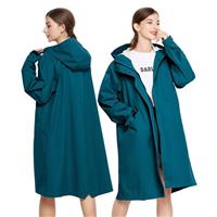 SOPPY Raincoat for Women Ladies Lightweight Jackets Long Waterproof Coat Rain Jackets Windbreaker Breathable Active Outdoor Coats