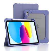 TOPESCT Case for iPad A16 11th Generation 11 Inch 2025/ iPad 10th Generation 10.9 Inch 2022, Auto Wake/Sleep, Strong Magnetic Shockproof Cover with Hard PC Translucent Back Shell,w/Pencil Holder