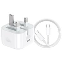 iPad Charger and Plug [MFi Certified] USB C 20W PD Charger with 2M Extra Long USBC Charging Cable UK Power Adapter for iPad Pro 12.9/11 inch,iPad Air 5/4,iPad Mini 6 Gen/iPhone 16/15/Pro/Plus/Pro Max