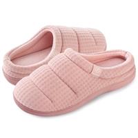 EverFoams Women's Cosy Waffle Slippers Soft Quilted Memory Foam Indoor House Shoes