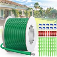 COZCLAM 25/75/125m Boundary Cable + 10 Cable Connectors + 10 Connection Terminals + 25/50/100 Pegs for Robotic Lawnmower, Garden Wire Accessory Set