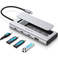 RSHTECH Hard Drive Docking Station, Aluminu USB to External Hard drive Enclosure for HDD and SSD (Aluminum)