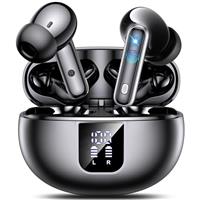 Wireless Earbuds -ANC & ENC Bluetooth 5.4 Earphones In Ear with Dual Noise Cancelling Mic, Transparency Mode Bluetooth Ear buds Deep Bass Stereo Sound, 36H Playtime LED Display Wireless Headphones