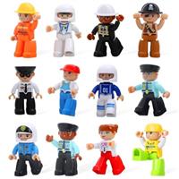Large Magnetic Figures, 2.75 Inches Community Figures Set Compatible with LEGO, 12 Pieces STEM Learning Magnetic Play People for Boys Girls Age 3 4 5 6 7 8+