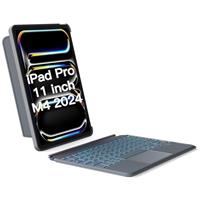 Inateck keyboard Case for iPad 10th Generation/A16 11th Generation 2025 11 inch, Detachable keyboard with Touchpad for iPad 10th Gen 2022 10.9 inch, 7-color Backlight, Portrait/Landscape, KB04112 Blue