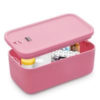 chefeggukk Small Lockable Storage Box with Combination Code - Secure Medicine Safe, Phone Jail, and Snack Box for Home, Fridge, Office, or Travel - BPA-Free, Portable Design (23.5 x 12.8 x 9.2cm)