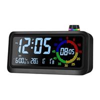 Lychee Digital Alarm Clock, Visual Color LED Screen Alarm Cl