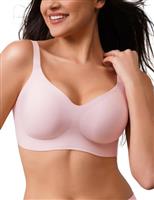 CLOSEMATE Womens Comfortable Seamless Bras No Underwire Push Up Bra Soft Wireless Bralettes V Neck Full Coverage Tshirt Bra