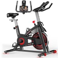 Advamsoler Exercise Bike for Home Gym Use, Indoor Cycling Spin Bike with LCD Display & Tablet Holder, Quiet Stationary Bike for Fitness Cardio Workout