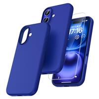 TOCOL 3 in 1 Silicone for iPhone 15 Case 6.1-Inch, with 2 Pack HD Tempered Glass Screen Protector, Liquid Silicone Slim Silky-Soft Touch Multi-Color Anti-Scratch Shockproof Cover, Yellow