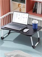 CROWNSHOP Laptop Table, 60 X 40 X 28cm Bed Table, Bed Desk Stand With Foldable Legs & Cup Slot Notebook Stand Computer Laptop Bed Table Laptop Tray For Sofa Bed, Pink