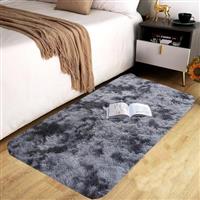 GJWLaie Rugs Living Room Grey Area Rugs for Bedroom Anti Silp Soft Shaggy Tie-Dye Plush Fluffy Living Room Rug Indoor Home Kidsroom Decor Carpet