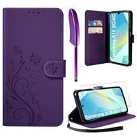 AROYI Case Compatible with Samsung Galaxy A16 5G/4G Case,Wallet Case PU Leather with Card Slots Folding Stand Magnetic Protect Flip Cover for Samsung Galaxy A16 5G/4G Dark Purple