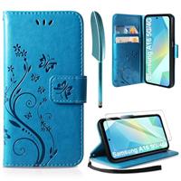 AROYI Case Compatible with Samsung Galaxy A15 5G/4G Case,Wallet Case PU Leather with Card Slots Folding Stand Magnetic Protect Flip Cover for Samsung Galaxy A15 Deep Purple