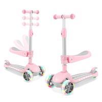 AODI 2 in 1 Scooter for Kids, 3 Wheel Toddler Scooter with F