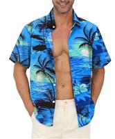 Gavliuu Hawaiian Shirt for Men - Men's Hawaiian Button Down Shirts Floral Shirts Printed Casual Short Sleeves