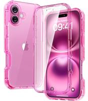 Diaclara Designed for iPhone 15 phone Case, Full Body Rugged Case with Built-in Touch Sensitive Anti-Scratch Screen Protector, with Camera Lens Protector for iPhone 15 6.1" (Frosted Clear)