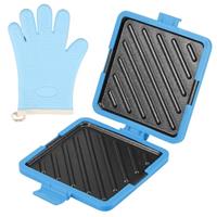 Microwave Toastie Sandwich Maker with Adjustable Silicone Straps Nonstick Plate Breakfast Toastie Sandwich Maker Heatwave Technology Sandwich Toaster