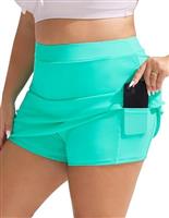Hanna Nikole Black Swim Skirt for Women UK Plus Size Swim Sh